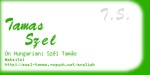 tamas szel business card