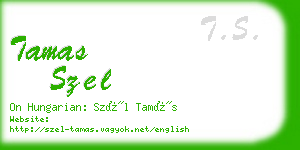 tamas szel business card